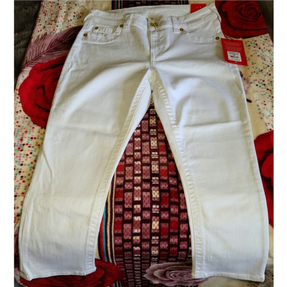Mid Rise Jennie Curvy Capri Jeans - Pearl White